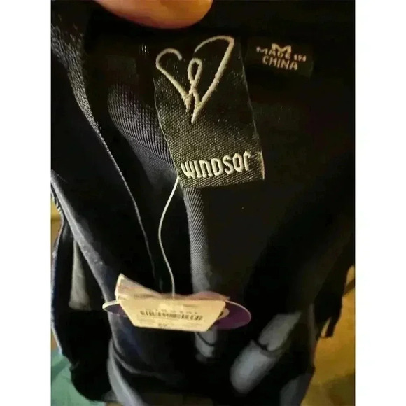 NWT Windsor Women's Blue Velvet Rhinestone Bodycon Mini Dress Size M - Picture 7 of 7